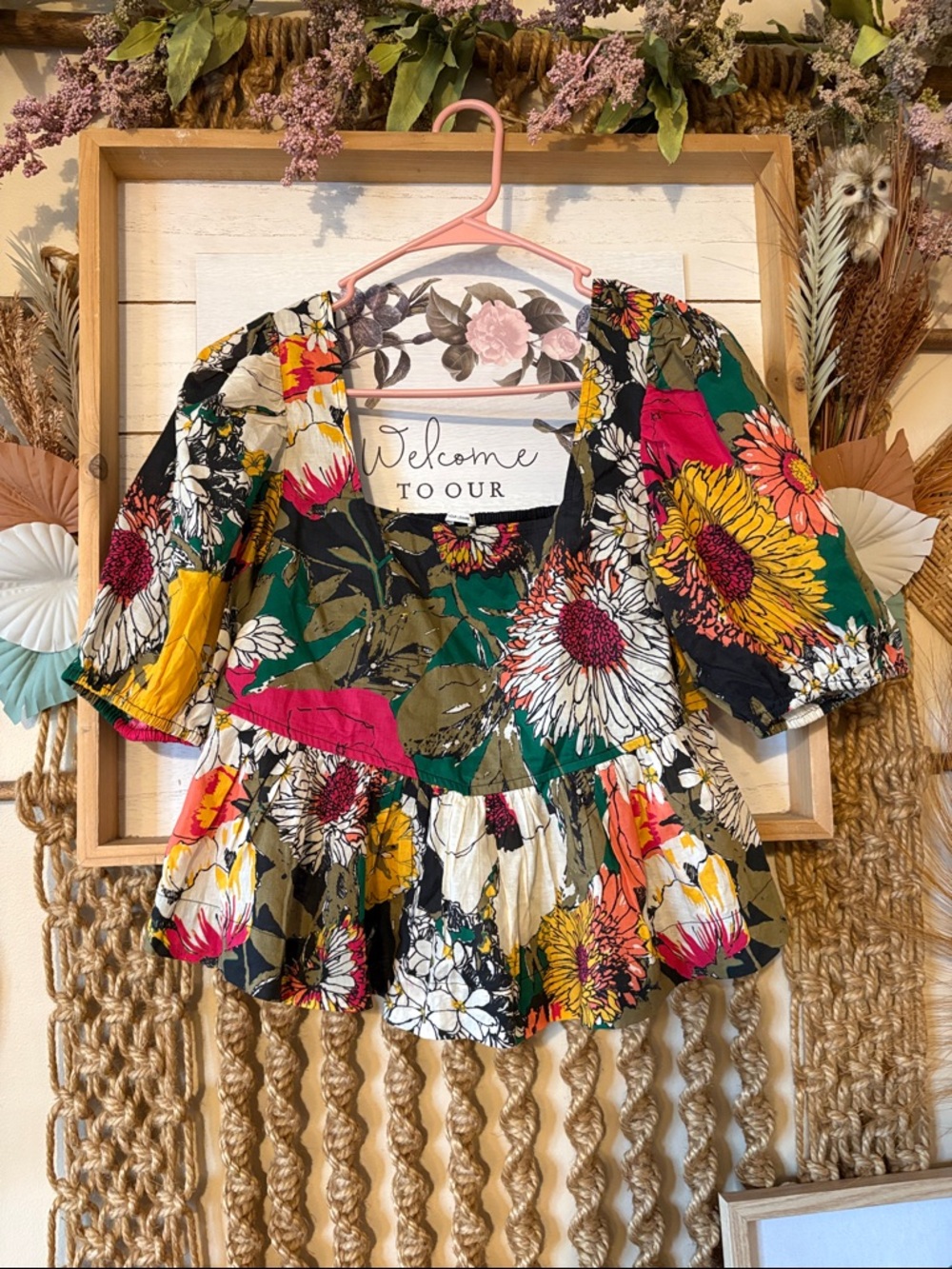 MOTHER floral shirt size medium
